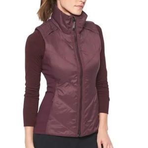 NWT Athleta Rock Ridge Primaloft Vest Maroon Size SP